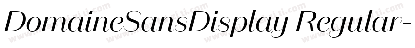 DomaineSansDisplay Regular字体转换